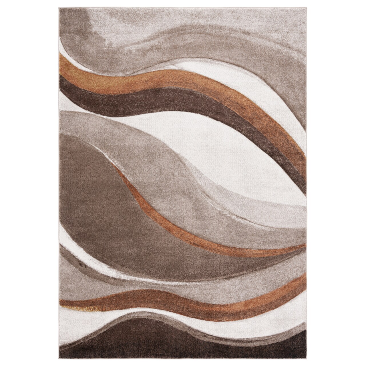Safavieh Hollywood Collection Hlw766B Beige/Brown Rug Modern Area Rug Carpet